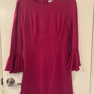 Trina Turk Fuchsia Long Sleeve Dress